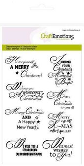 Clear stamp christmas wishes A6 p/st