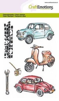 Clear stamp Classic Cars 2 scooter A6 p/st
