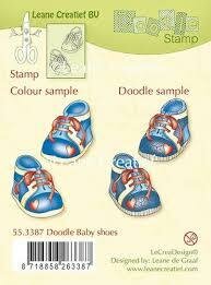 Clear stamp Baby schoenen p/st doodled