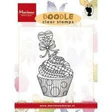 Clear stamp Doodle Cupcake p/st