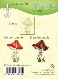 Clear stamp Mushroom p/st doodled