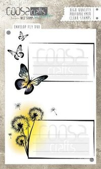 Clear stamp envelop vlinder A6 p/st