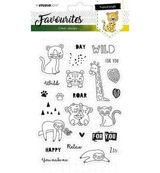 Clear stamp nr.333 Favourites A5 p/st dierentuin 