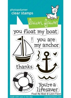 Clear stamp Float My Boat bootanker p/st