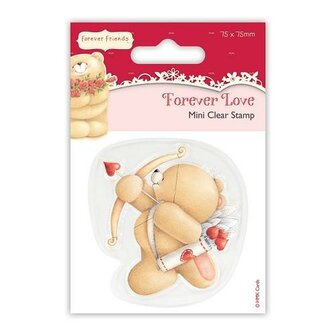 Clear stamp Cupid beertje 7.5x7.5cm p/st Forever Love 