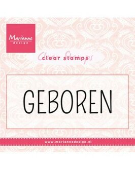 Clear stamp Geboren p/st