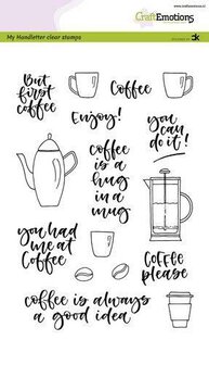 Clear stamp handletter Coffee please A5 p/st