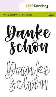 Clear stamp Danke schon A6 p/st handlettering