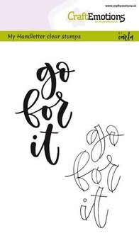 Clear stamp handletter go for it A6 p/st