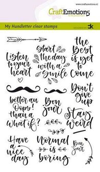 Clear stamp handletter Quotes1 A6 p/st