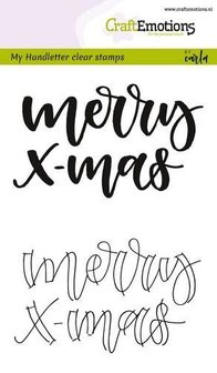 Clear stamp handletter Merry xmas A6 p/st