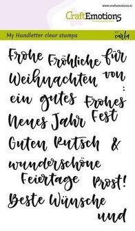 Clear stamp woorden frohe A6 p/st handlettering