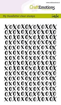 Clear stamp handletter XOXO achtergrond A6 p/st