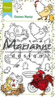 Clear stamp Hetty`s Chicken Family p/st