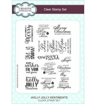 Clear stamp Holly Jolly Sentiments p/st