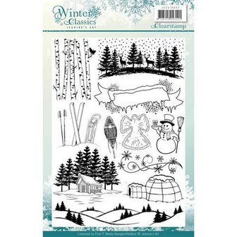 Clear stamp Jeanines Art Winter Classics plaatjes a5 p/st