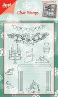 Clear stamp kerst sfeer p/st