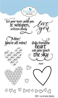 Clear stamp Love &amp; Hearts Collection A6 p/st