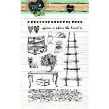 Clear stamp nr.127 Love&amp;Home A6 p/st