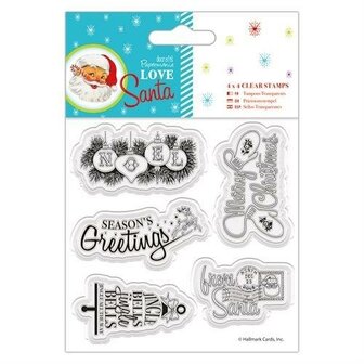 Clear stamp Love Santa Mixed Sentiments  p/st