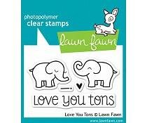 Clear stamp Love You Tons olifant p/st