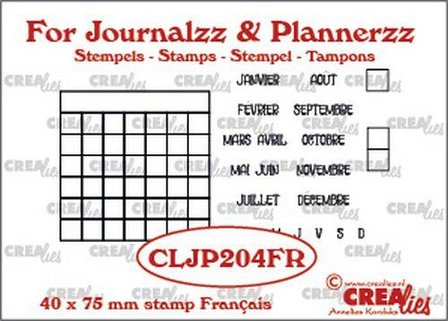 Clear stamp maandtracker FRANS 40x75mm p/st