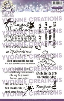 Clear stamp Magical winter Tekst A5 p/st
