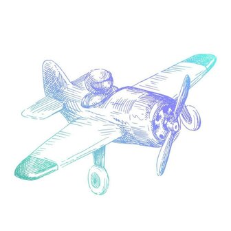 Clear stamp Airplane 7x7cm p/st Men&#039;s Collection