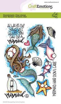 Clear stamp Mermaid 1 A6 p/st