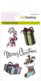 Clear stamp Merry Christmas cadeau`s Sweet Vintage A6 p/st