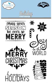 Clear stamp mini kerst/holiday 6x8cm p/st