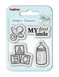 Clear stamp Mothers Treasure First Smile 7x7cm p/st