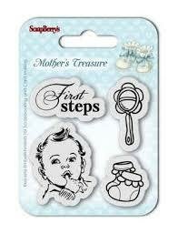 Clear stamp Mothers Treasure First Steps 7x7cm p/st