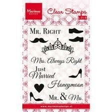 Clear stamp Mr &amp; Mrs p/st