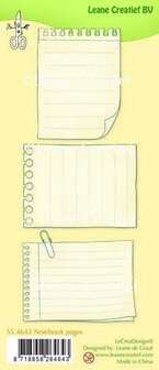 Clear stamp Notebook pages p/st