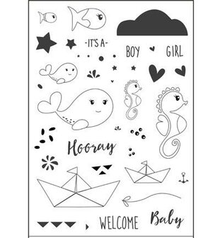 Clear stamp Ocean Babies p/st