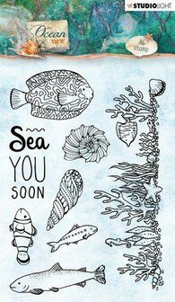 Clear stamp nr.369 Ocean View A6 p/st sea you soon