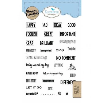 Clear stamp planner moods happy A6 p/st