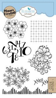 Clear stamp planner Patterns 1 bloemen A6 p/st