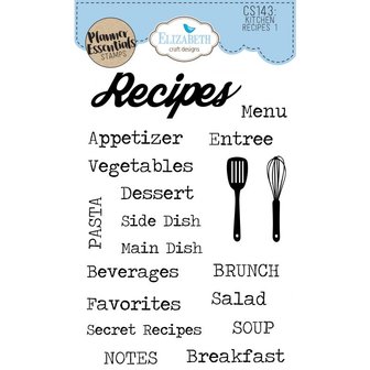Clear stamp planner recipes A6 p/st