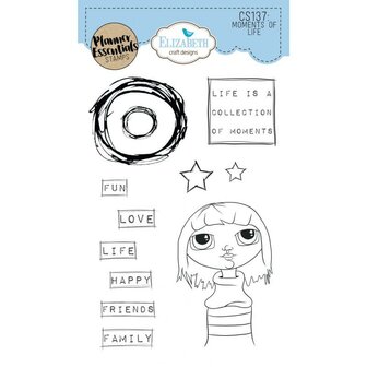 Clear stamp planner Scrappapier life is a met rondje A6 p/st