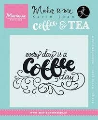 Clear stamp Quote Every day is a coffee day 9x11cm p/st