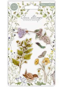 Clear stamp rups vogeltje Wildflower Meadow A6 p/st