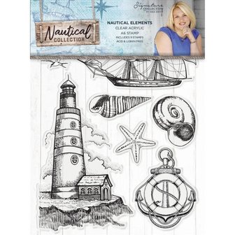 Clear stamp Nautical elements p/9st
