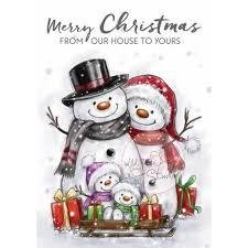 Clear stamp Snowman Family A7 p/st