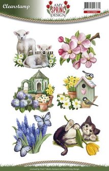 Clear stamp spring plaatjes p/st