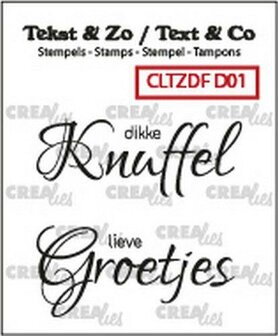 Clear stamp Font Divers p/st Tekst &amp; Zo 