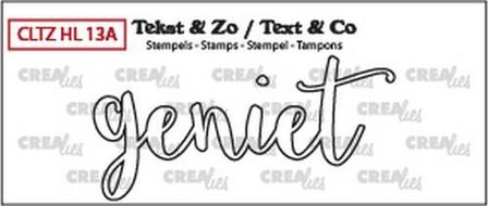 Clear stamp geniet p/st Tekst&amp;Zo