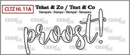 Clear stamp proost! Outline p/st Tekst&amp;Zo 