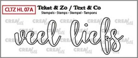 Clear stamp veel liefs p/st Tekst &amp; Zo 